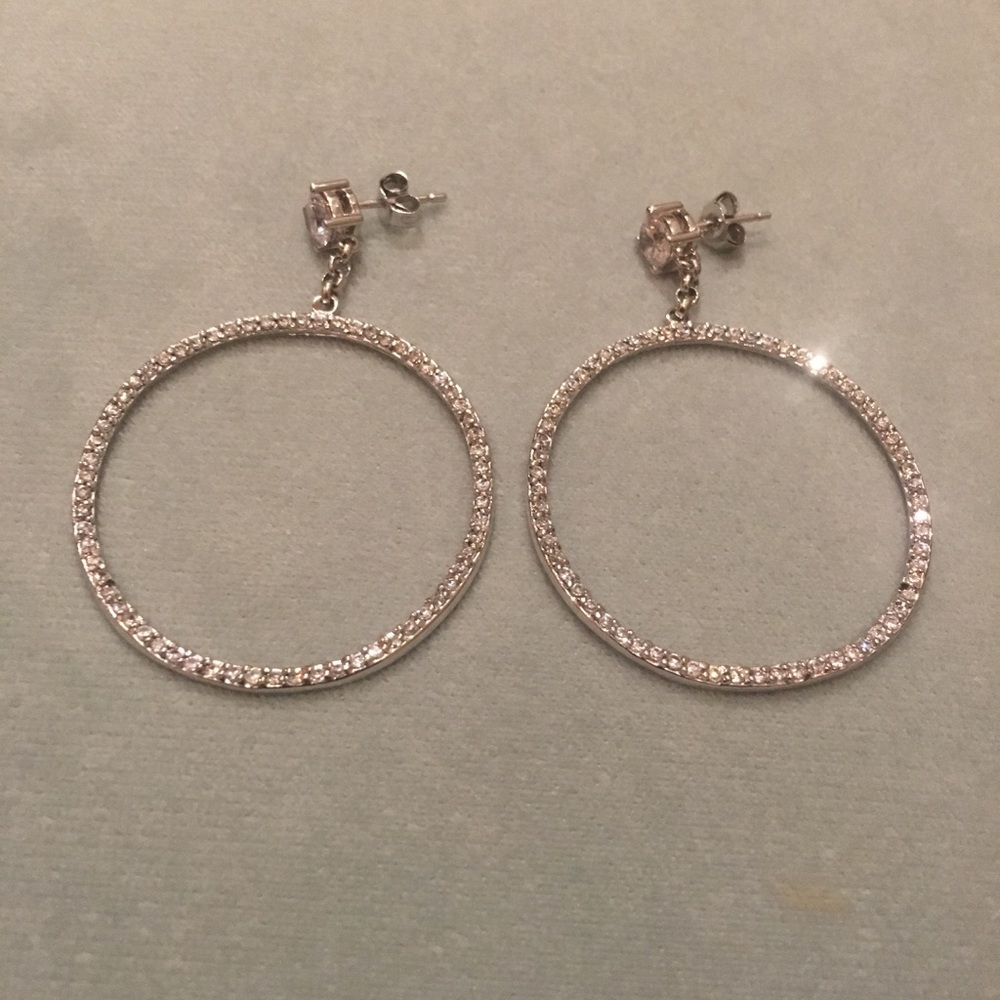 Cubic Zirconia Hoop Earrings
